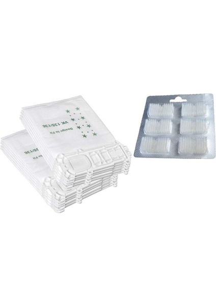 Elektrikli Süpürge Ek Parçaları Temizleme Aksesuarları Elektrikli Süpürge Vorwerk VK135 VK136 Için Fit 10 Toz Torbası + 1 Spreyi (Yurt Dışından)