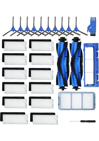 28-Pack Yedek Parça Aksesuar Kiti Eufy Robovac 11S 12 30C 15T 15C 35C Robotik Elektrikli Süpürge 12 Filtreler (Yurt Dışından)