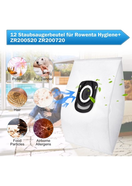 Rowenta Hygiene+ ZR200520 ZR200720 Için Elektrikli Süpürge Torbaları, Compact Power, X-Trem Power ve Silence Force'a Uygun (Yurt Dışından) fırsatları
