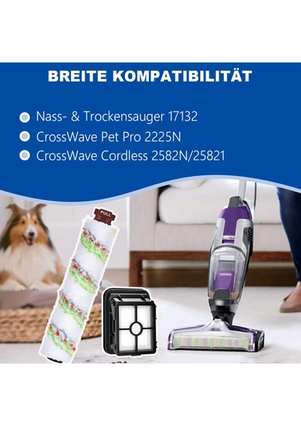 Bissell Crosswave 1785 2306 Serisi Robot Süpürge Için Pet Fırça + Filtre Yedek Parça (Yurt Dışından) fiyatları