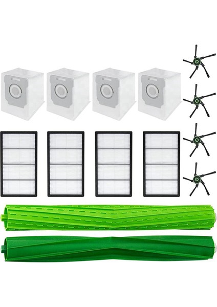 Irobot Roomba S9 9150 / S9+ Plus 9550 Elektrikli Süpürge Için Ana Yan Fırça Filtresi Toz Torbası Yedek Parçaları (Yurt Dışından)