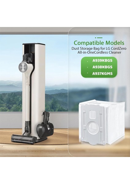 Lg Cordzero Hepsi Bir Arada Kablosuz Süpürge Için Vakumlu Toz Torbası, Kir Bertarafı Vakumlu Yedek Çantalar (Yurt Dışından) indirimleri