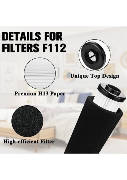 F112 Filtre Yedeği Hepa Filtre Kir Şeytan F112 UD20124 UD70187 Elektrikli Süpürge Aksesuarları AD47936'NIN Yerini Alır (Yurt Dışından) fırsatları