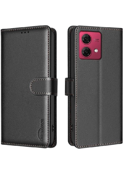 Motorola Moto G84 5g Kart Tutucu Kickstand Rfıd Engelleme Pu Için Flip Case (Yurt Dışından)