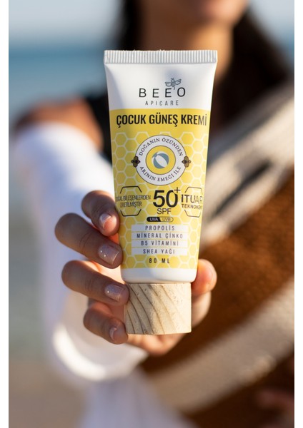 Bee' o  Apicare Propolisli Çocuk Güneş Kremi SPF 50+ 80 ml