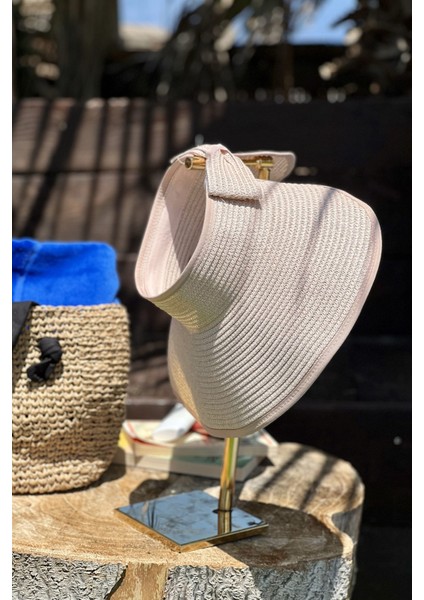 Pudra Hasır Vizör Şapka 14624