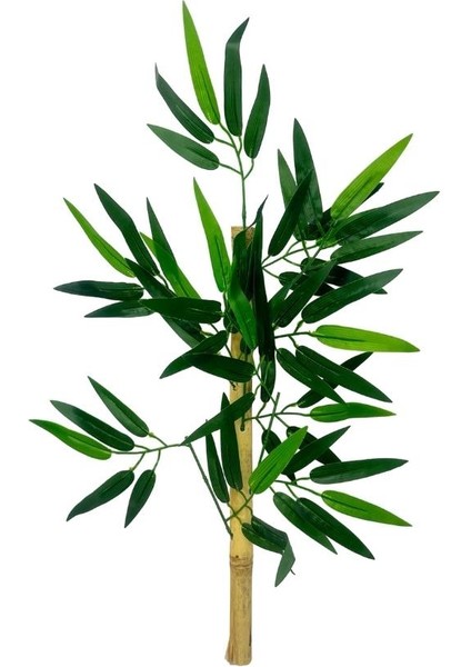 5li Set Yapay Bambu Sopası 6 Yapraklı 50CM Yapay Çiçek Bambu Duvarı Separatör Çiçeği Yapay Çiçek