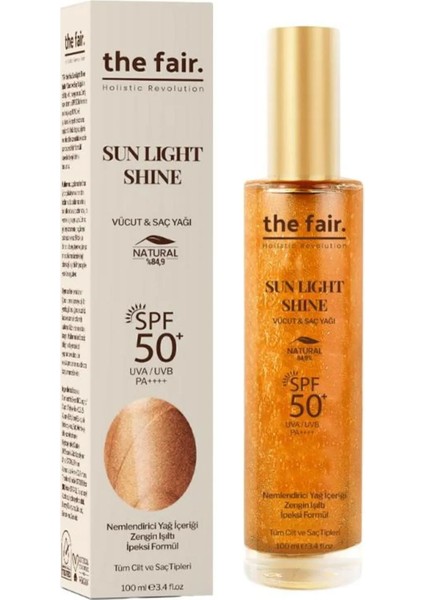 The Fair. Sun Light Shine Sfp 50+ PA++++ Vücut ve Saç Yağı 100 ml