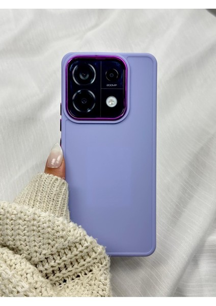 Redmi Note 13 Pro 5g (Sadece 5g Uyumlu) Parlak Metal Detaylı Pastel Silikon Lansman Ruby Kılıf