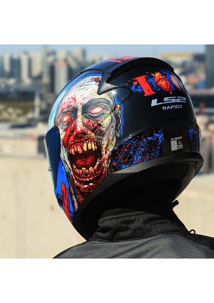 Rapıd 2 Zombıe Siyah-Kırmızı Kask indirimleri