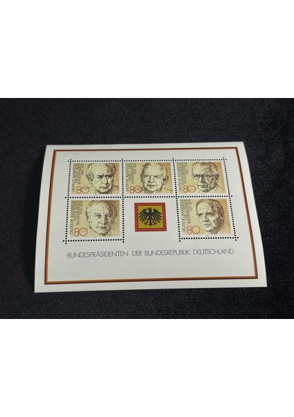Germany 1982 Mnh Mi Block 18 Sc 1384 Presidents Of Germany ** Almanya 1982 Başkanlar Zamklı