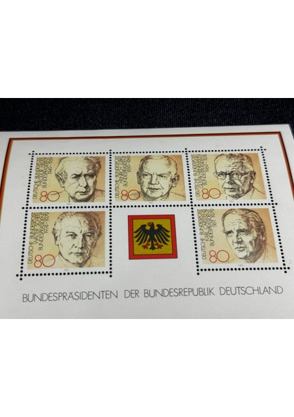 Germany 1982 Mnh Mi Block 18 Sc 1384 Presidents Of Germany ** Almanya 1982 Başkanlar Zamklı