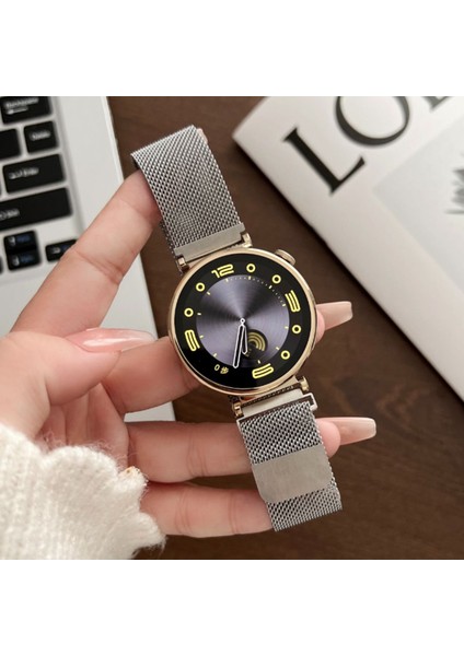 Psgt huawei Için 18MM Manyetik Kayış Izle Gt4 41MM Paslanmaz Çelik Metal Değiştirilebilir