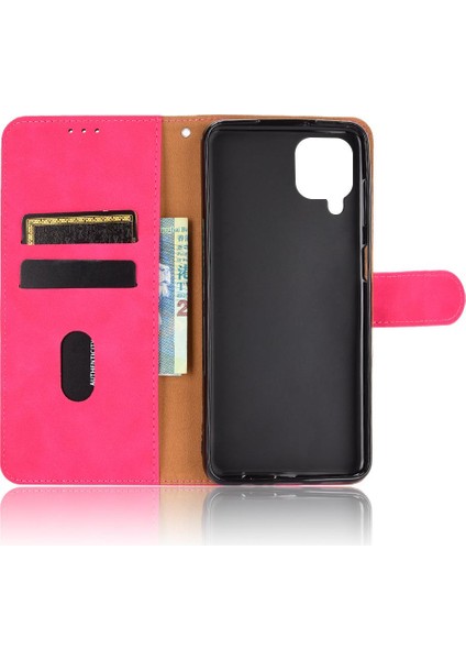 Samsung Galaxy A12/M12 Koruyucu Kapak Deri Folio Flip Case (Yurt Dışından)