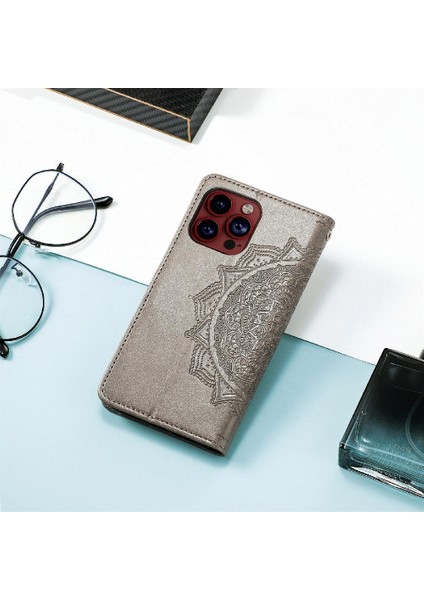 Iphone 15 Için Kılıf Promax Flip Kapak Zarif Desen Basit Iş (Yurt Dışından)