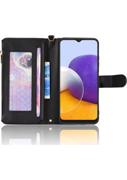 Samsung Galaxy A22 5g Manyetik Pu Deri Flip Kart Tutucu Kapak (Yurt Dışından) fırsatları