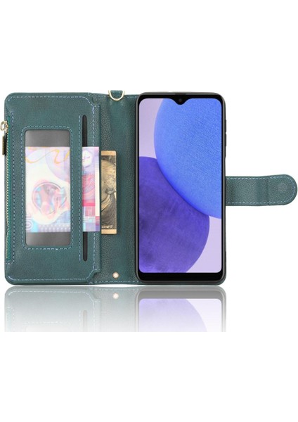 Samsung Galaxy A23E Manyetik Pu Deri Flip Kart Tutucu Deri (Yurt Dışından)