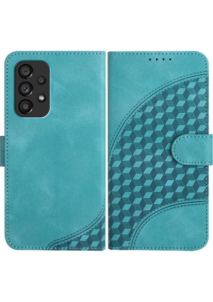 Samsung Galaxy A53 5g Geometrik Desen Darbeye Deri Kılıf (Yurt Dışından)