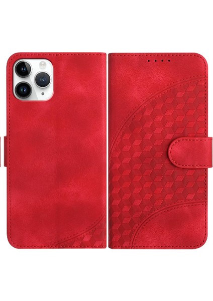 IPhone 11 Için Kılıf Pro Max Darbeye Deri Kılıf Geometrik Desen Flip (Yurt Dışından)