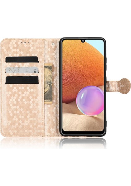 Samsung Galaxy A32 4g Deri Cüzdan Kapak Için Kılıf Geometrik Desen (Yurt Dışından) fırsatları
