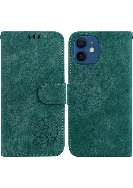 Iphone 12 Için Kılıf Tutucu Kapak Çevirin Folio Cüzdan Kılıf Kabartmalı Sevimli (Yurt Dışından)