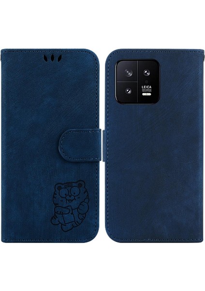 Xiaomi 13 5g Için Kılıf Tutucu Kapak Kabartmalı Sevimli Kaplan Flip Folio Cüzdan (Yurt Dışından)