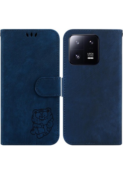 Xiaomi 13 Için Kılıf Pro Tutucu Kapak Cüzdan Kılıf Kart Cep Kabartmalı Sevimli (Yurt Dışından)