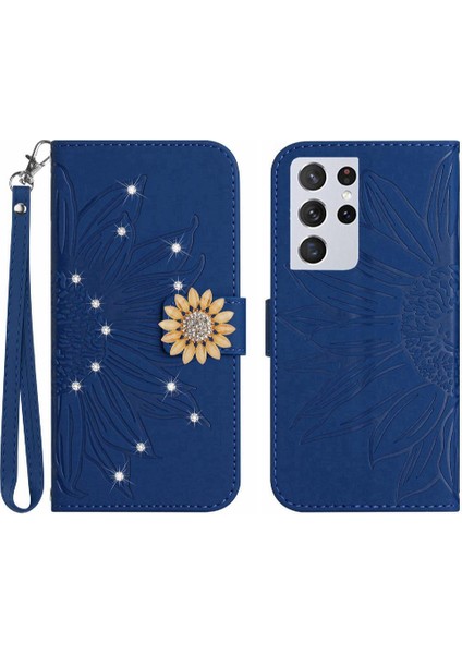 Samsung Galaxy S21 Ultra Telefon Kılıfı Için Kılıf Kart Tutucu Darbeye Tpu Pu (Yurt Dışından)