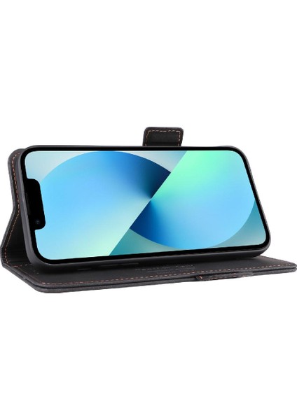 Kart Tutucu Kickstand Deri Folio Flip ile iphone 14 Pro Max Için Kılıf (Yurt Dışından)