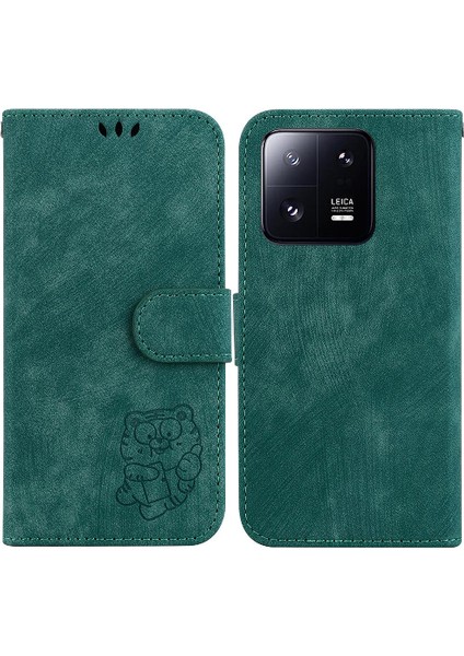 Xiaomi 13 Için Kılıf Pro Tutucu Kapak Cüzdan Kılıf Kart Cep Kabartmalı Sevimli (Yurt Dışından)