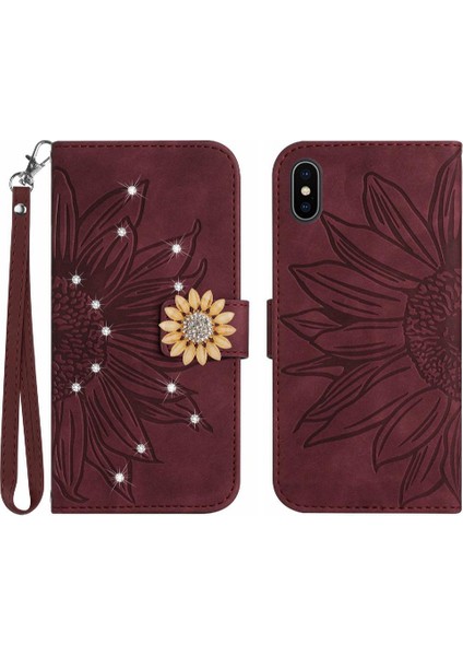 Iphone Xs Max Telefon Kılıfı Için Kılıf Darbeye Tpu Kabuk Pu Deri Flip (Yurt Dışından)
