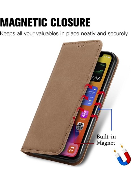 Iphone 11 Için Kılıf Promax Basit Iş Deri Kılıf Kapak Çevirin Cüzdan (Yurt Dışından)