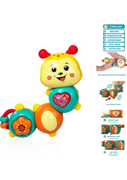 Müzikli Işıklı Tırtıl Bebek Piyanosu fiyatları