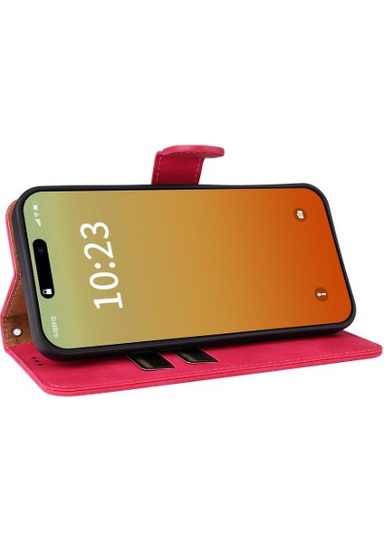 IPHONE15 Artı Deri Folio Flip Case Kart Ekleme Tam Için Kılıf (Yurt Dışından)