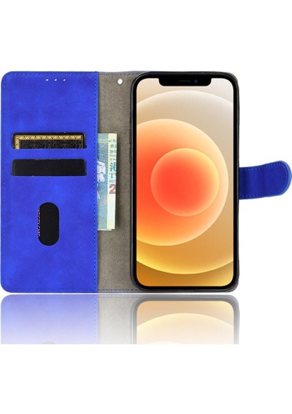 Kart Tutucu Kickstand Kart Ekleme Deri ile iphone 12MINI Için Kılıf (Yurt Dışından)