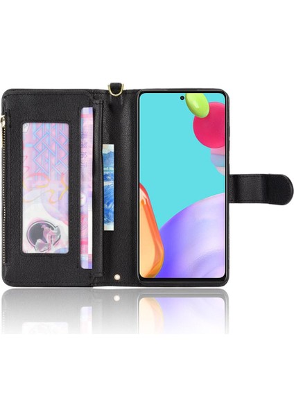 Samsung Galaxy A52 5g/4g Deri Kapak Kart Tutucu Fermuar Cüzdan (Yurt Dışından)