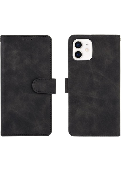 Kart Tutucu Kickstand Kart Ekleme Deri ile iphone 12MINI Için Kılıf (Yurt Dışından)