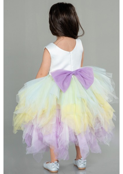 My Little Pony Uzun Kız Çocuk Abiye ABU3040