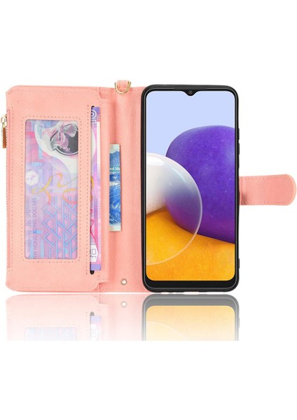 Samsung Galaxy A22 5g Manyetik Pu Deri Flip Kart Tutucu Kapak (Yurt Dışından) fırsatları