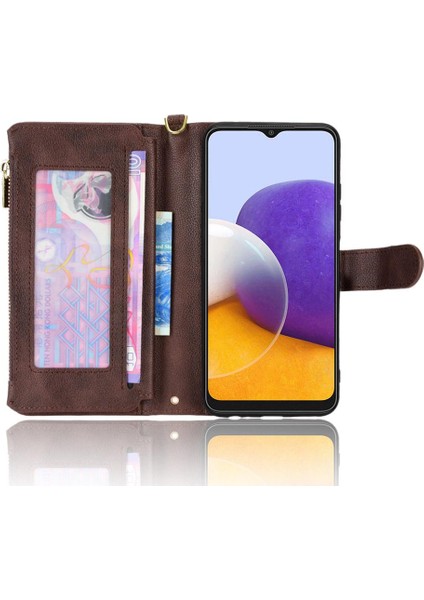 Samsung Galaxy A22 5g Manyetik Pu Deri Flip Kart Tutucu Kapak (Yurt Dışından) fırsatları