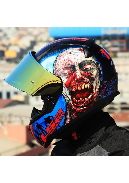 Rapıd 2 Zombıe Siyah-Kırmızı Kask