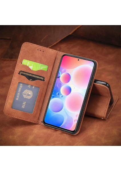 Redmi Not 10 Için Kılıf Pro Kapak Kapak Darbeye Cüzdan Basit Iş (Yurt Dışından)