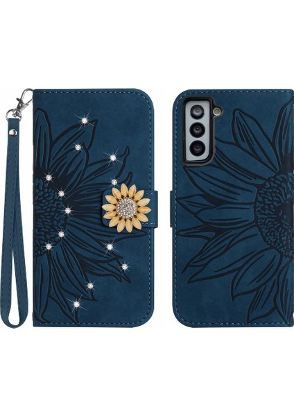 Samsung Galaxy S22 Telefon Kılıfı Için Kılıf Flip Cüzdan Kredi Kartı Pu Deri (Yurt Dışından)