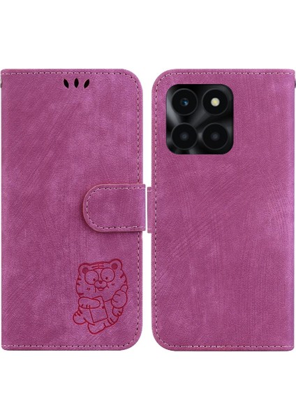 Onur Için Kılıf X6A Flip Folio Kabartmalı Sevimli Kaplan Tutucu Kapak Kart Durumda (Yurt Dışından)