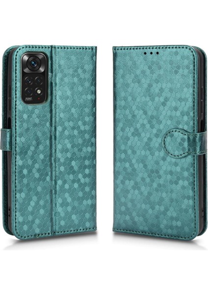 Xiaomi Redmi Için Not 11S Manyetik Toka Geometrik Desen Deri (Yurt Dışından)