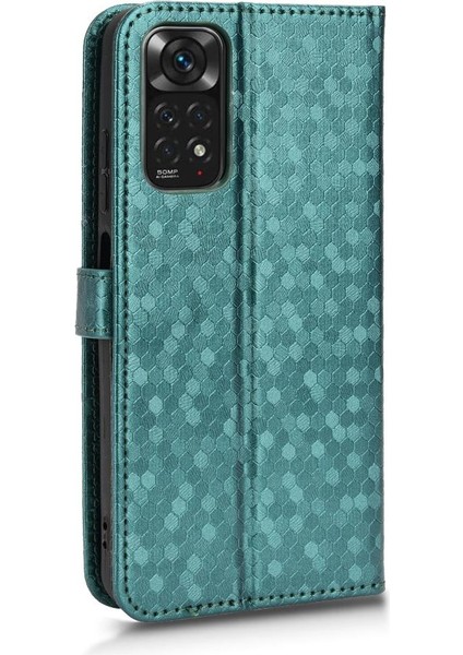 Xiaomi Redmi Için Not 11S Manyetik Toka Geometrik Desen Deri (Yurt Dışından)