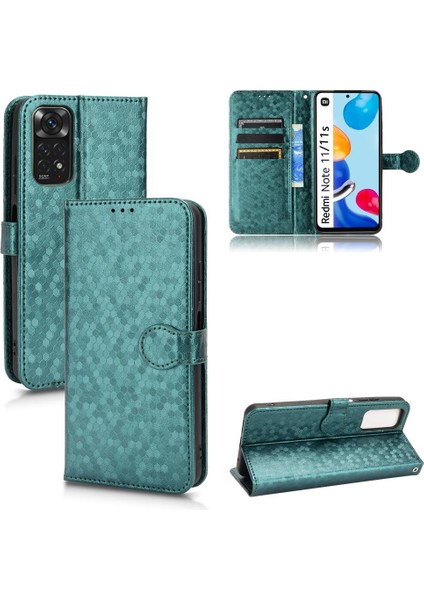 Xiaomi Redmi Için Not 11S Manyetik Toka Geometrik Desen Deri (Yurt Dışından)