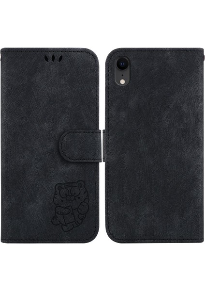 Iphone Xr Için Kılıf Cüzdan Kılıf Tutucu Kapak Flip Folio Kabartmalı Sevimli (Yurt Dışından)