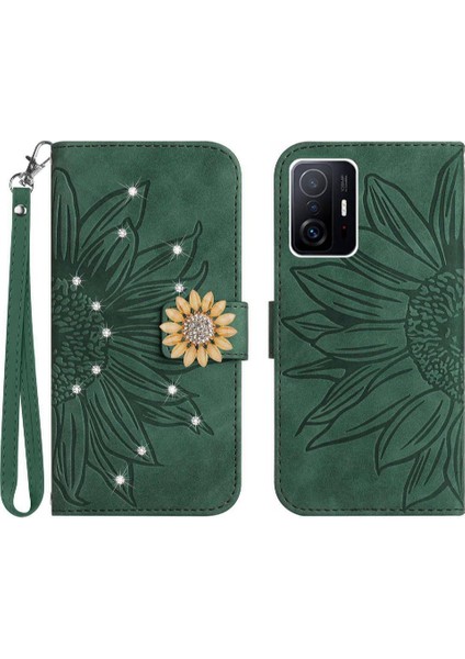 Xiaomi 11T/11T Pro Telefon Kılıfı Kart Tutucu Pu Deri Kapak Çevirin (Yurt Dışından)