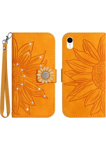 Iphone Xr Telefon Kılıfı Flip Cüzdan Kredi Kartı Kartı Tutucu Tpu Pu (Yurt Dışından)